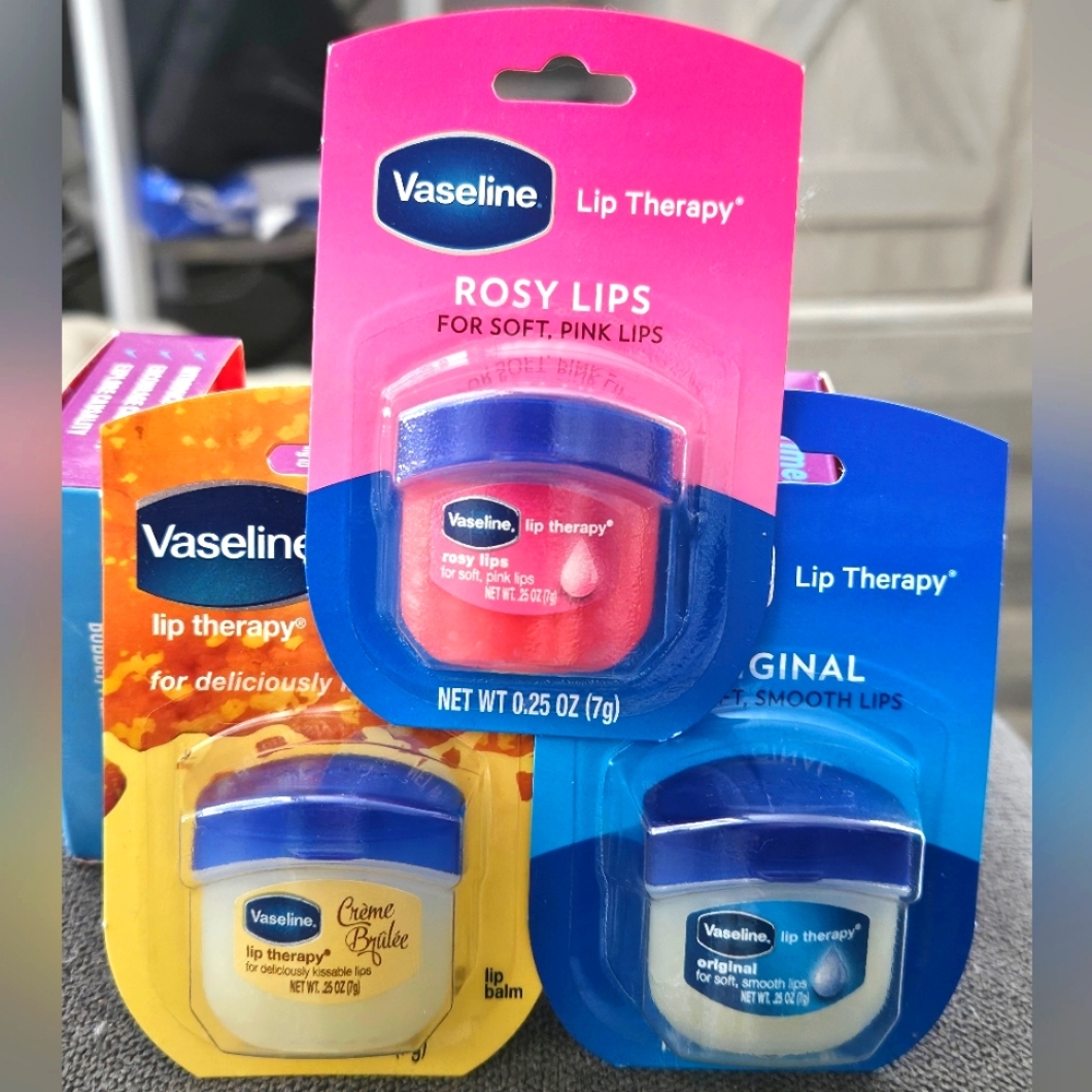 Vaseline Lip Therapy Variety Bundle- 3 Total
